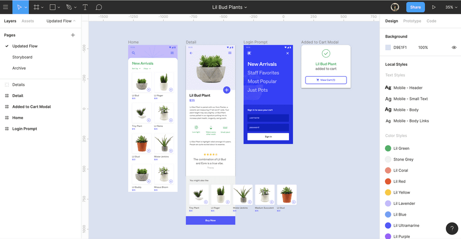 #An example prototype built in Figma