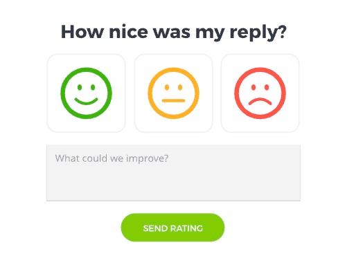 #Nicereply lets businesses ask users for feedback at every step of the customer journey.

Source: Nicereply