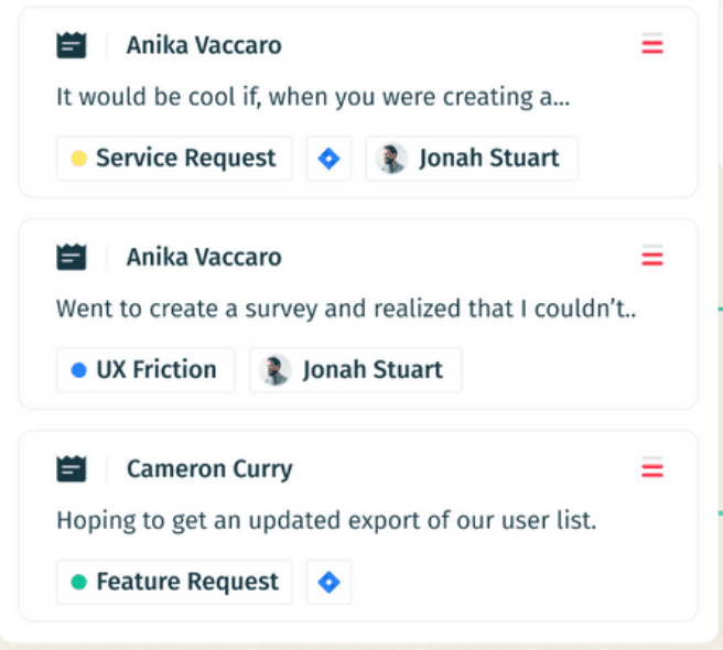 #Parlor.io analyzes and prioritizes customer feedback and requests. 
Source: Parlor.io