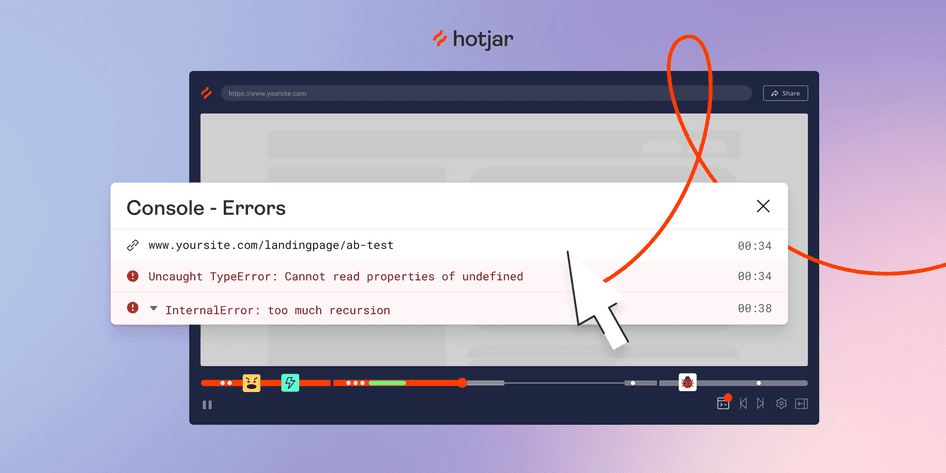 #Hotjar’s console tracking helps spot and track errors 