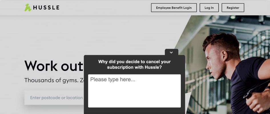 #Hussle’s survey example using Hotjar Survey tools
