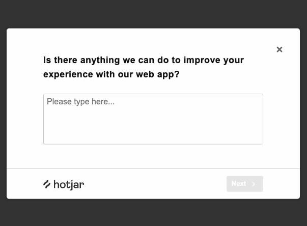#Proactively collecting feedback with Hotjar Surveys is a great way to establish user trust and show you care about customers’ experiences with your product.