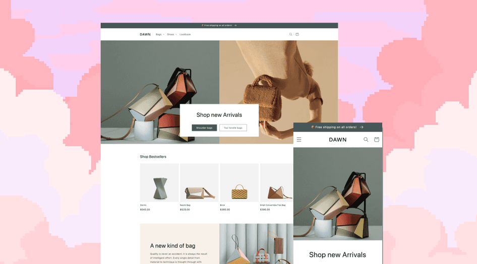 # Shopify’s new website theme, Online Store 2.0 (OS 2.0), with Dawn as its flagship design template