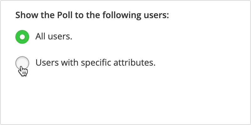 poll based on user attributes
