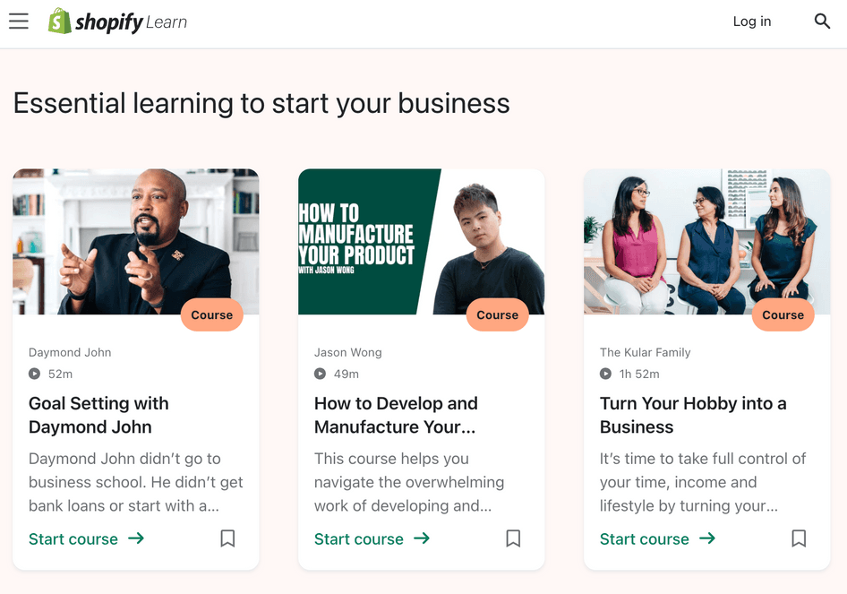 #Shopify Learn offers an impressively comprehensive ecommerce education for free. 