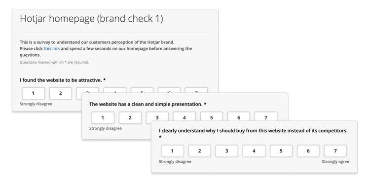 <#A survey built with Hotjar, about Hotjar, that we once sent to our website visitors (we hope you appreciate how far the design of our user interface has come 😉 since then)