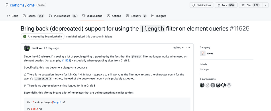 #Craft CMS feature details in GitHub