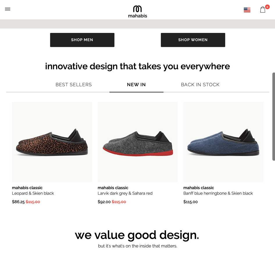 #The interactive Mahabis homepage design