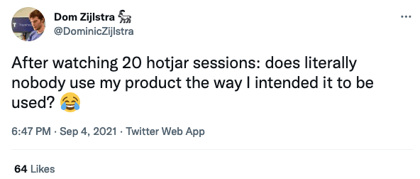 #A Hotjar user relates their experience with recordings