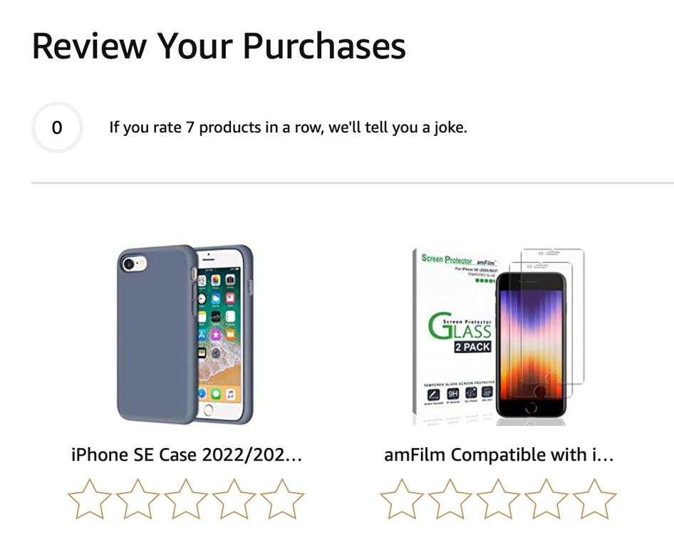 #Product reviews are a key element of the Amazon ecommerce platform, which is why it makes it easy and enjoyable for customers to complete them.
Source: Amazon