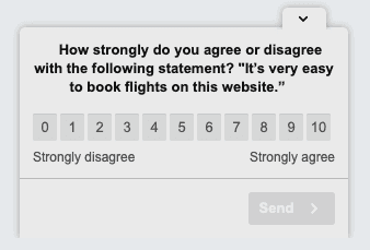 #An example of a Ryanair NPS® survey to measure customer satisfaction