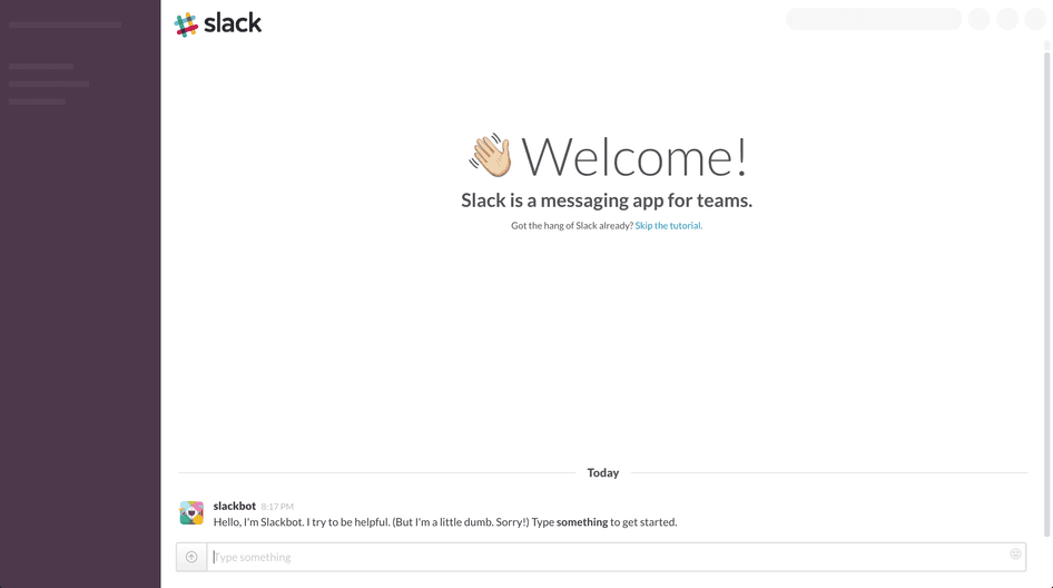 #Slack’s onboarding workflow is a great example of an engaging customer experience. It encourages new users to learn the product by actually using it, with a message prompt from Slackbot.