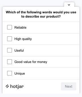 #Hotjar Surveys provide an added layer of emotional insights by telling you what your customers think and feel about your website or product 
