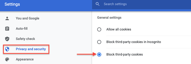 #How to block third-party cookies in Google Chrome