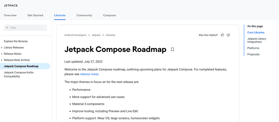#Jetpack Compose Roadmap leads with the company’s major themes