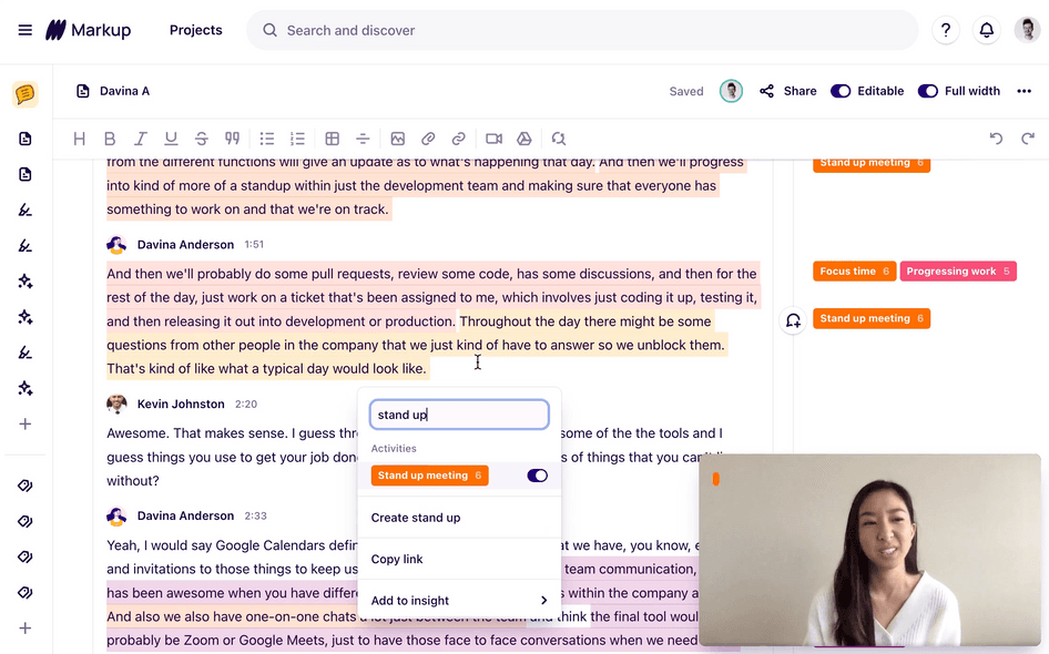data analysis tools used in qualitative research #Transcription and analysis of an interview with Dovetail