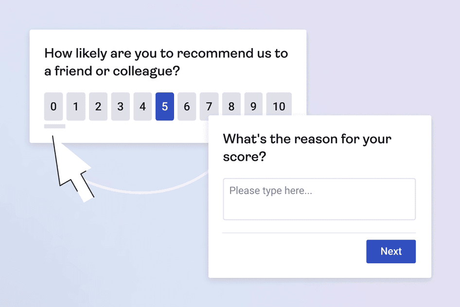 #An NPSⓇ survey, a popular type of user feedback