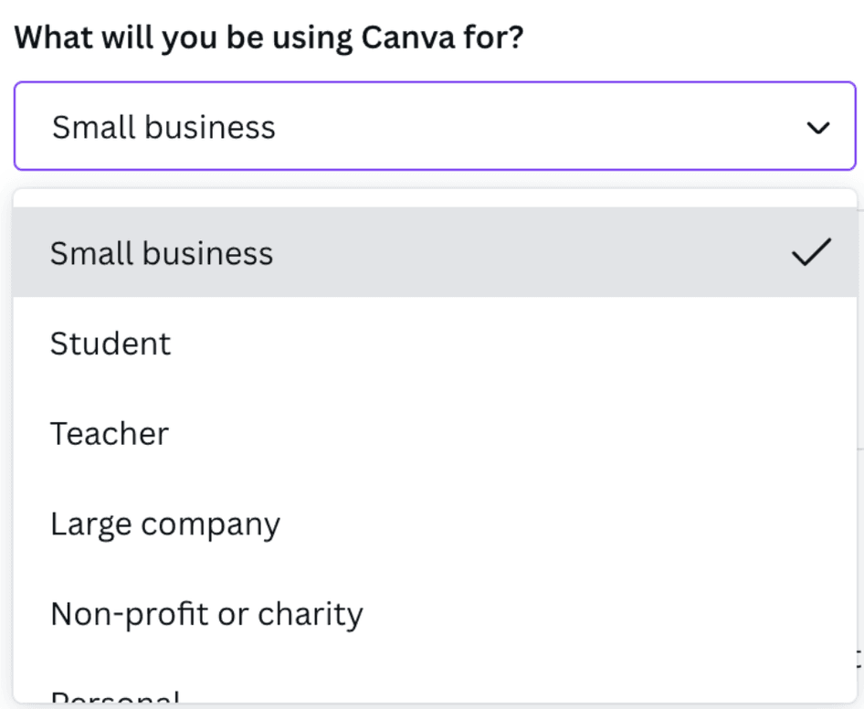Canva survey