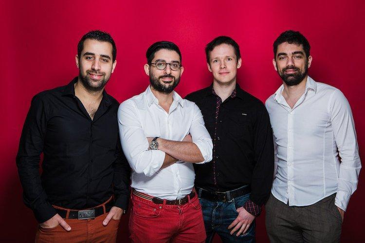 #David (second from the left) consulted his fellow co-founders when defining Hotjar’s early company values