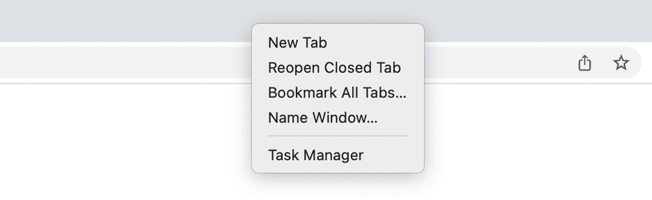 #Option to reopen a closed tab in the Google Chrome browser 