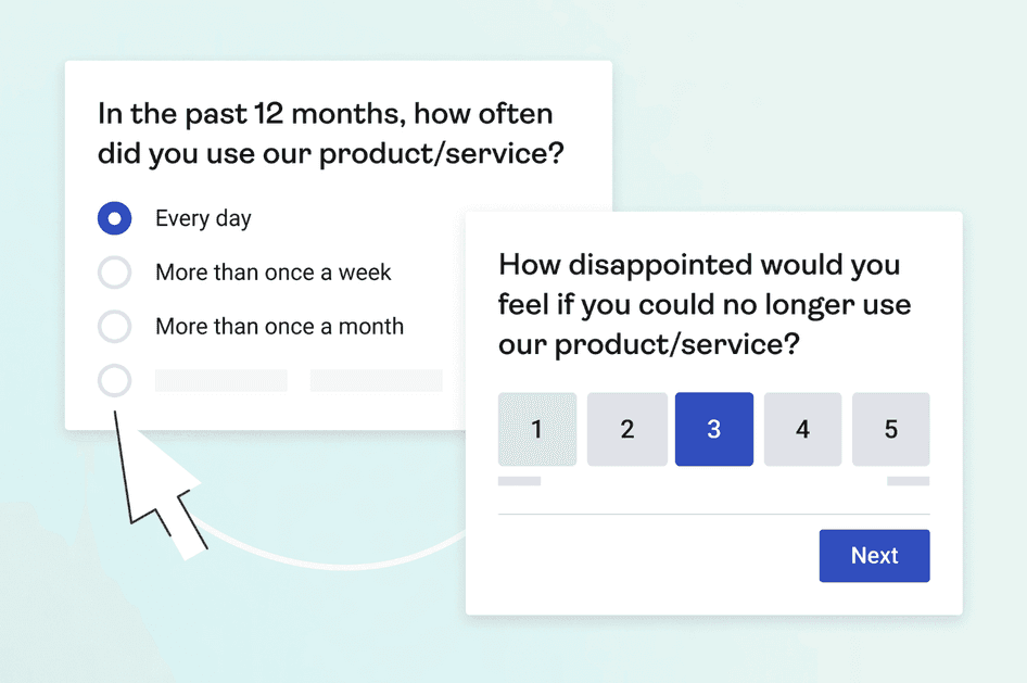 #Product-market fit surveys let you determine if your product helps users do their jobs. Source: Hotjar 

