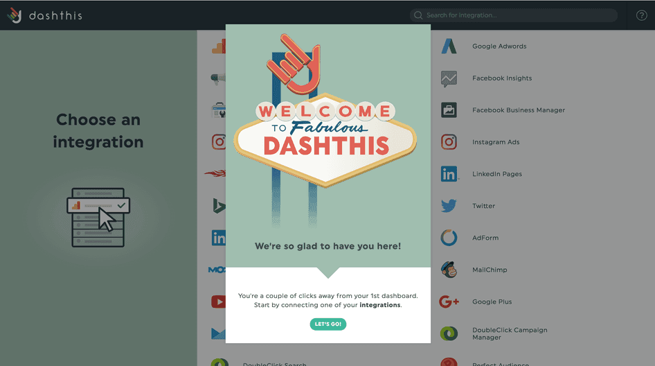 #DashThis redesigned its onboarding flow to make the process less confusing for users by adding a search bar and different kinds of helpful content