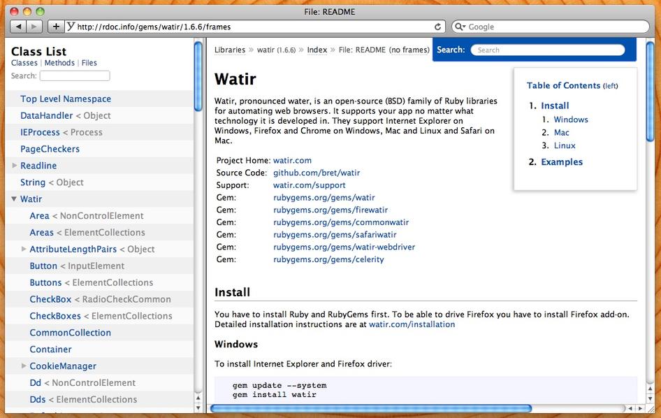 #With Watir, test your web application in Internet Explorer, Firefox, Chrome, Linux, and Safari