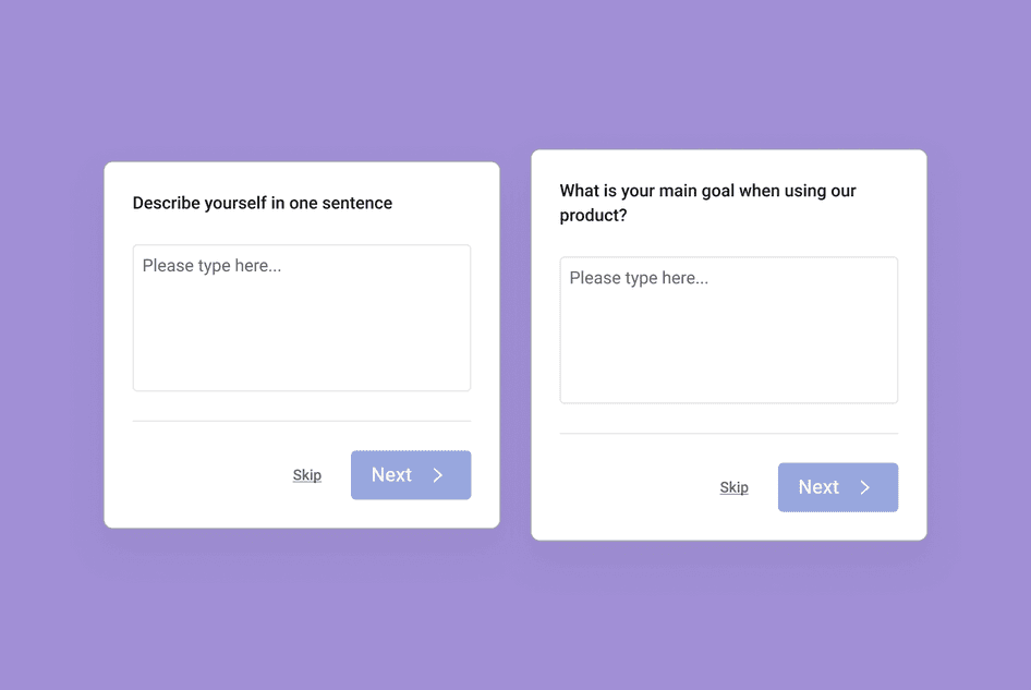 #Example questions from one of Hotjar’s survey templates