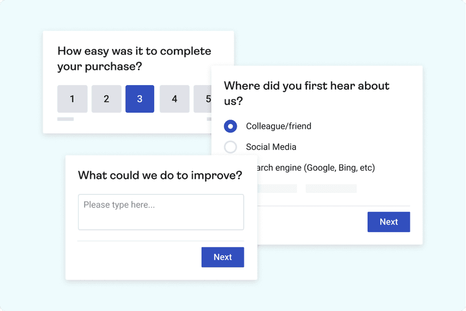 #Generate a survey that aligns with your user testing goals