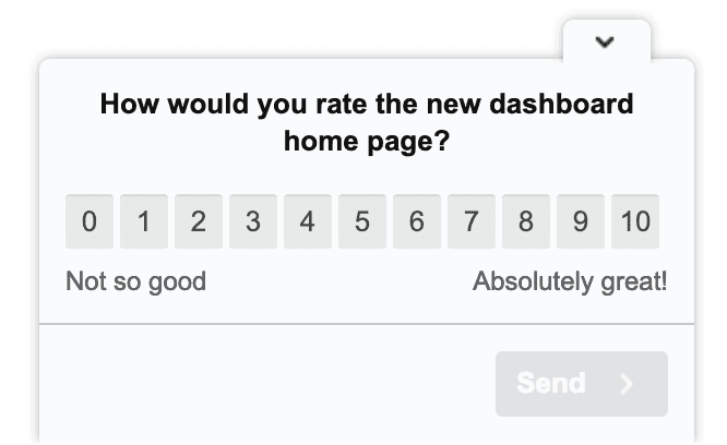 #Razorpay asked users to rate the new dashboard for rapid visibility on the impact of the new design 