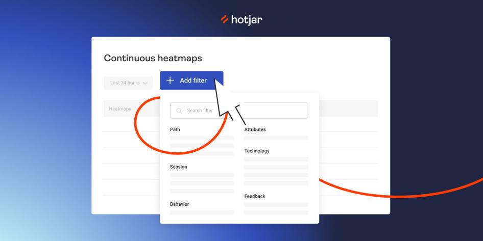 #Filters help you compare the behavior of different user segments across heatmaps