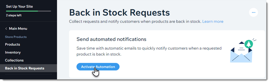 #Activating Wix’s ‘back in stock’ notifications is as easy as can be