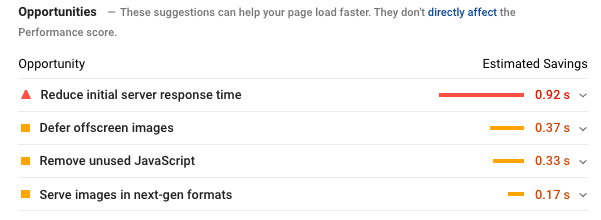 #SPEED IMPROVEMENT SUGGESTIONS FROM GOOGLE PAGESPEED INSIGHTS