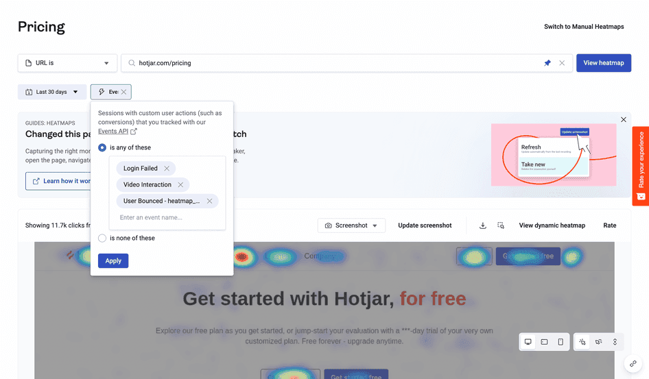 #Hotjar Events lets you track specific actions, like a user interacting with a video