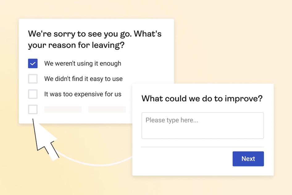 #Instead of wondering why your users are leaving, ask them directly with a Hotjar survey