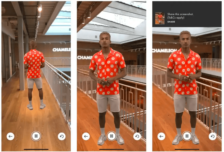 #The ASOS Virtual Catwalk feature allows users to see the products they want on a model as if they were walking in front of them in real-time to help make purchase decisions