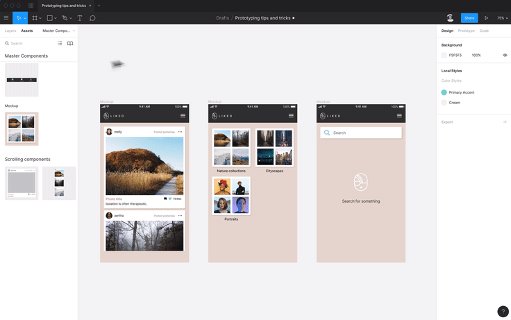 #What prototyping looks like in Figma