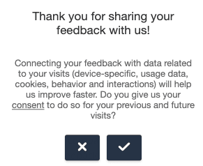 #Exemplo de pedido de consentimento do usuário para nos autorizar a conectar os dados obtidos através do seu feedback com as gravações de sessão