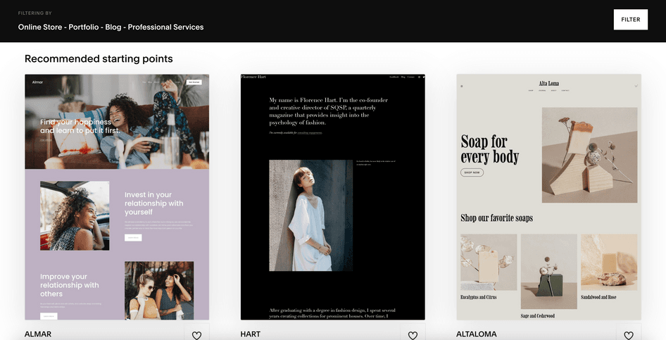 #Squarespace offers a solid selection of customizable free templates to meet a range of ecommerce business needs