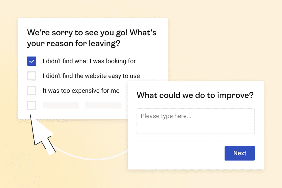 #Use Hotjar to ask website visitors why they’re leaving with an exit-intent survey
