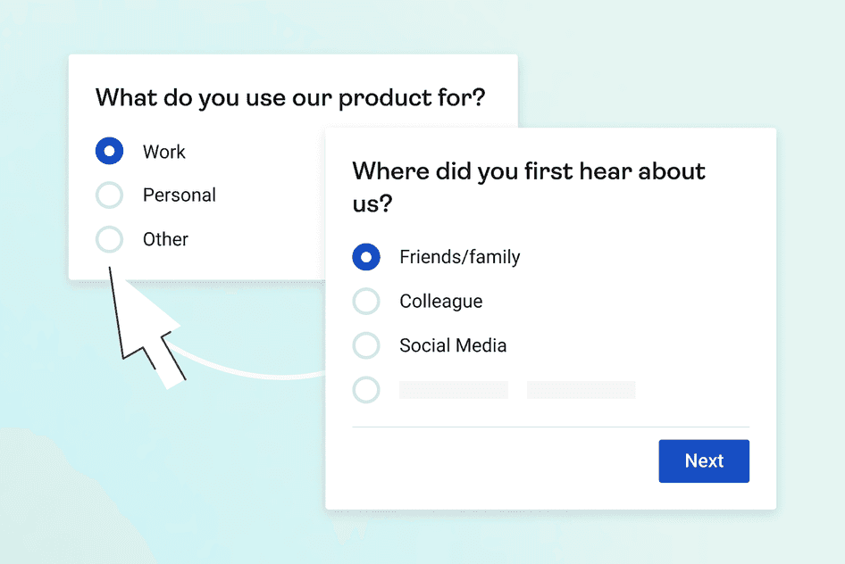 #Product surveys gather feedback from customers about their experience, including their thoughts on your product’s design, features, performance, and pricing