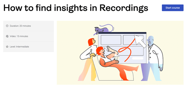#‘How to find insights in Recordings’ learning video
