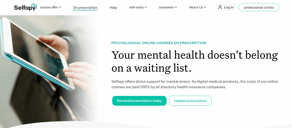 #Selfapy’s mental health course was one of the early-mover digital health solutions approved for clinical prescription in Germany