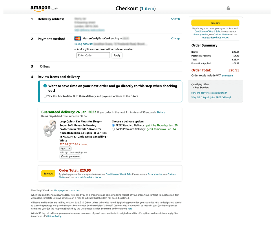 #Amazon’s single-page checkout skilfully uses color to highlight prices and delivery dates
