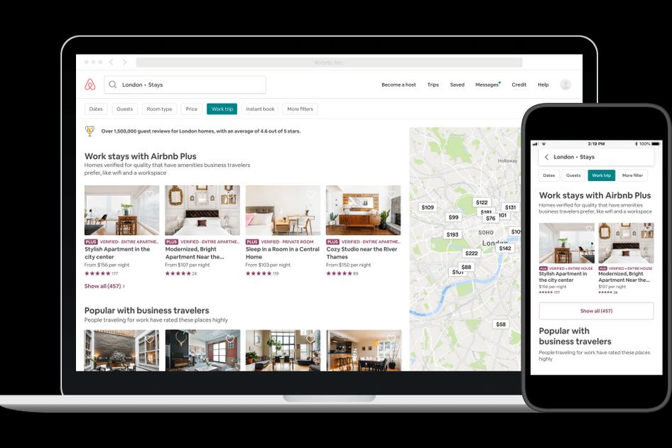 #Nutzende können die aufgelisteten Objekte mit Bildern und auf einer interaktiven Karte sehen. Bildquelle: airbnb.com